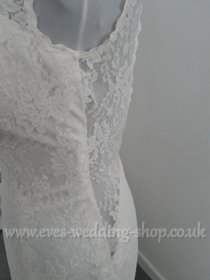 Ella Rose ivory lace wedding dress UK 8