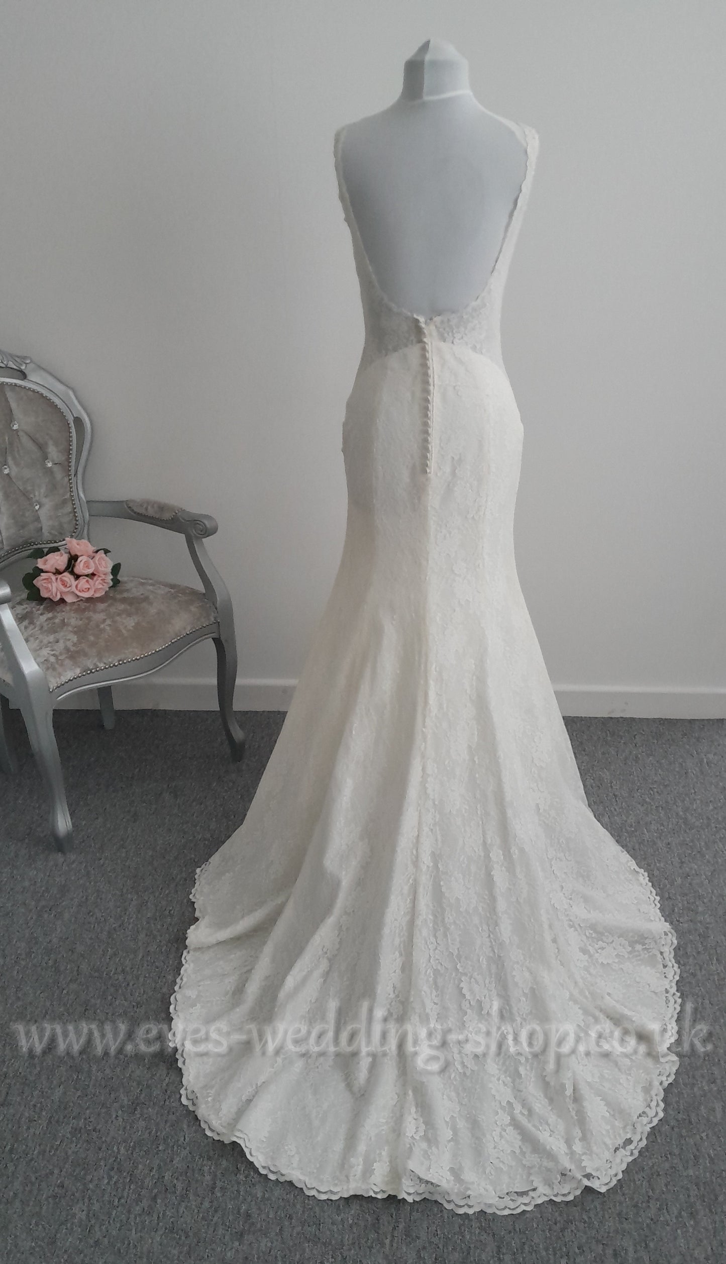 Ella Rose ivory lace wedding dress UK 8