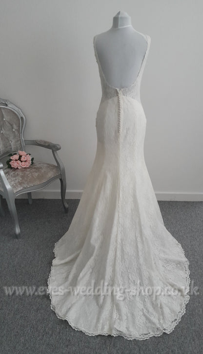 Ella Rose ivory lace wedding dress UK 8