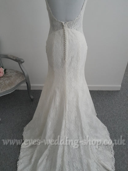 Ella Rose ivory lace wedding dress UK 8