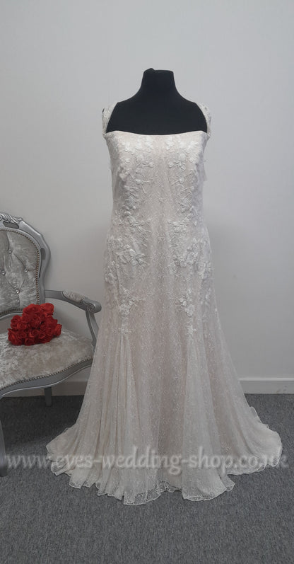 Melissa Sweet ivory champagne wedding dress US 24, UK 26