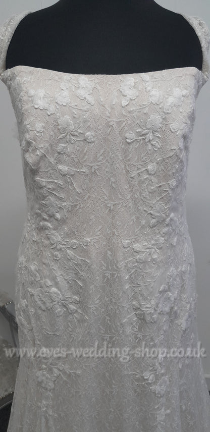 Melissa Sweet ivory champagne wedding dress US 24, UK 26