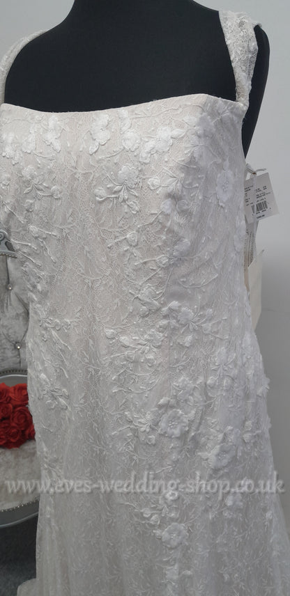 Melissa Sweet ivory champagne wedding dress US 24, UK 26