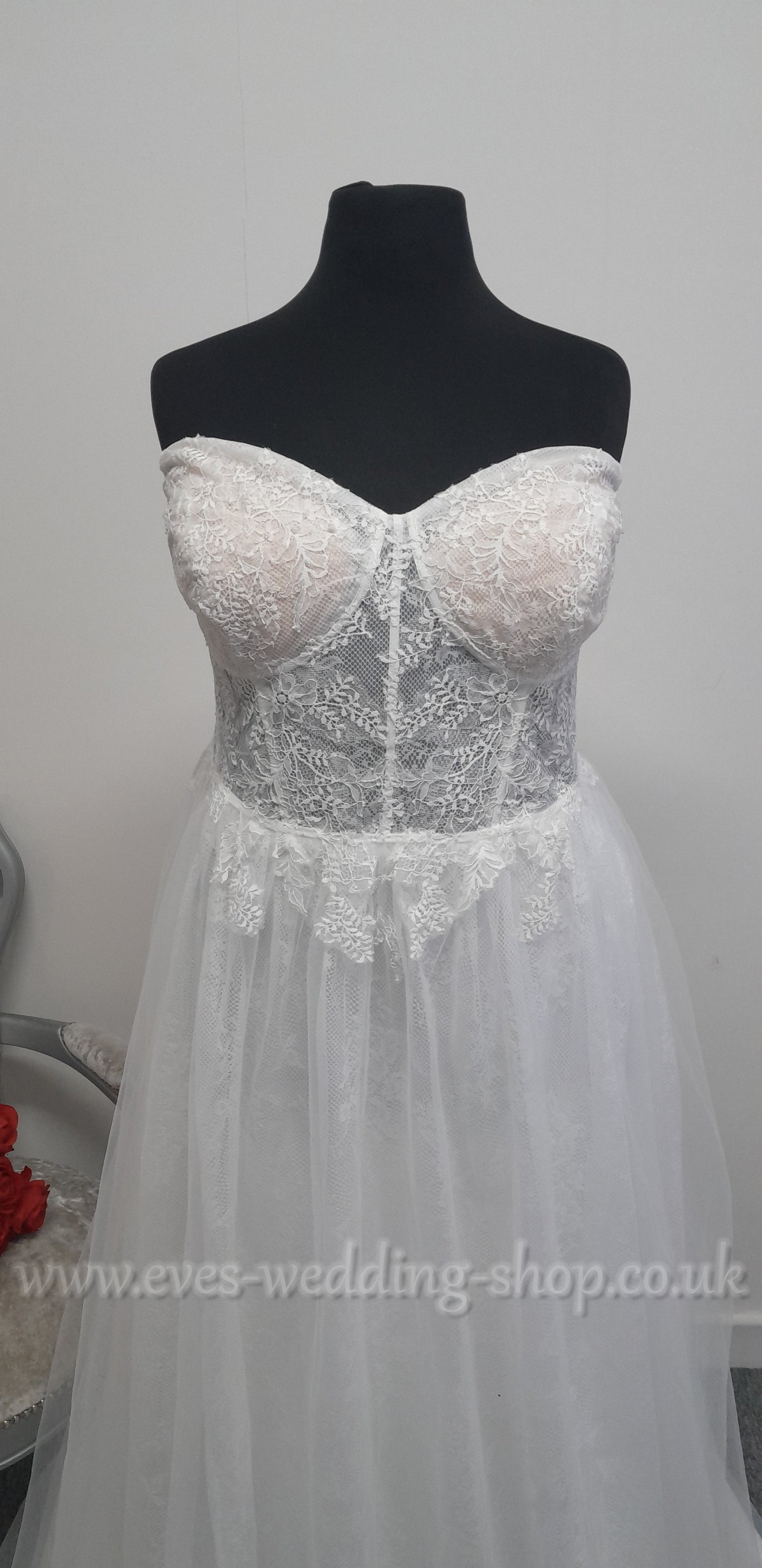 David's bridal soft white wedding dress US 26, UK 28