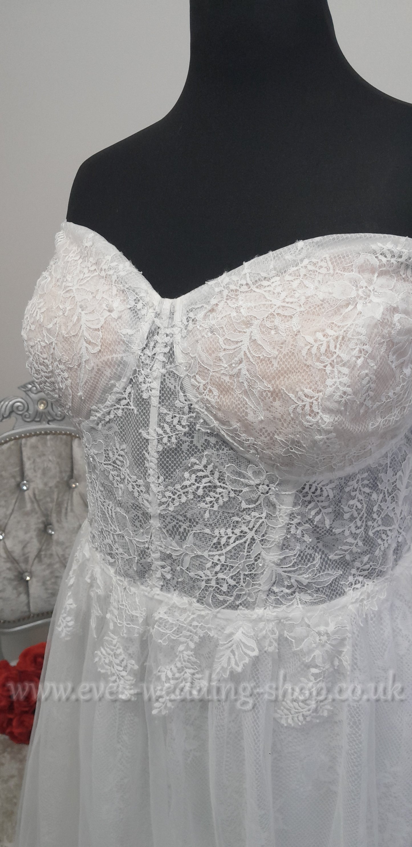 David's bridal soft white wedding dress US 26, UK 28