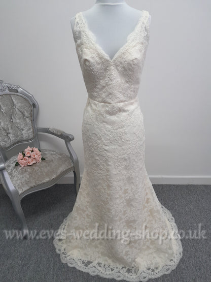 Tara Keely 2306 ivory lace wedding dress size UK 12