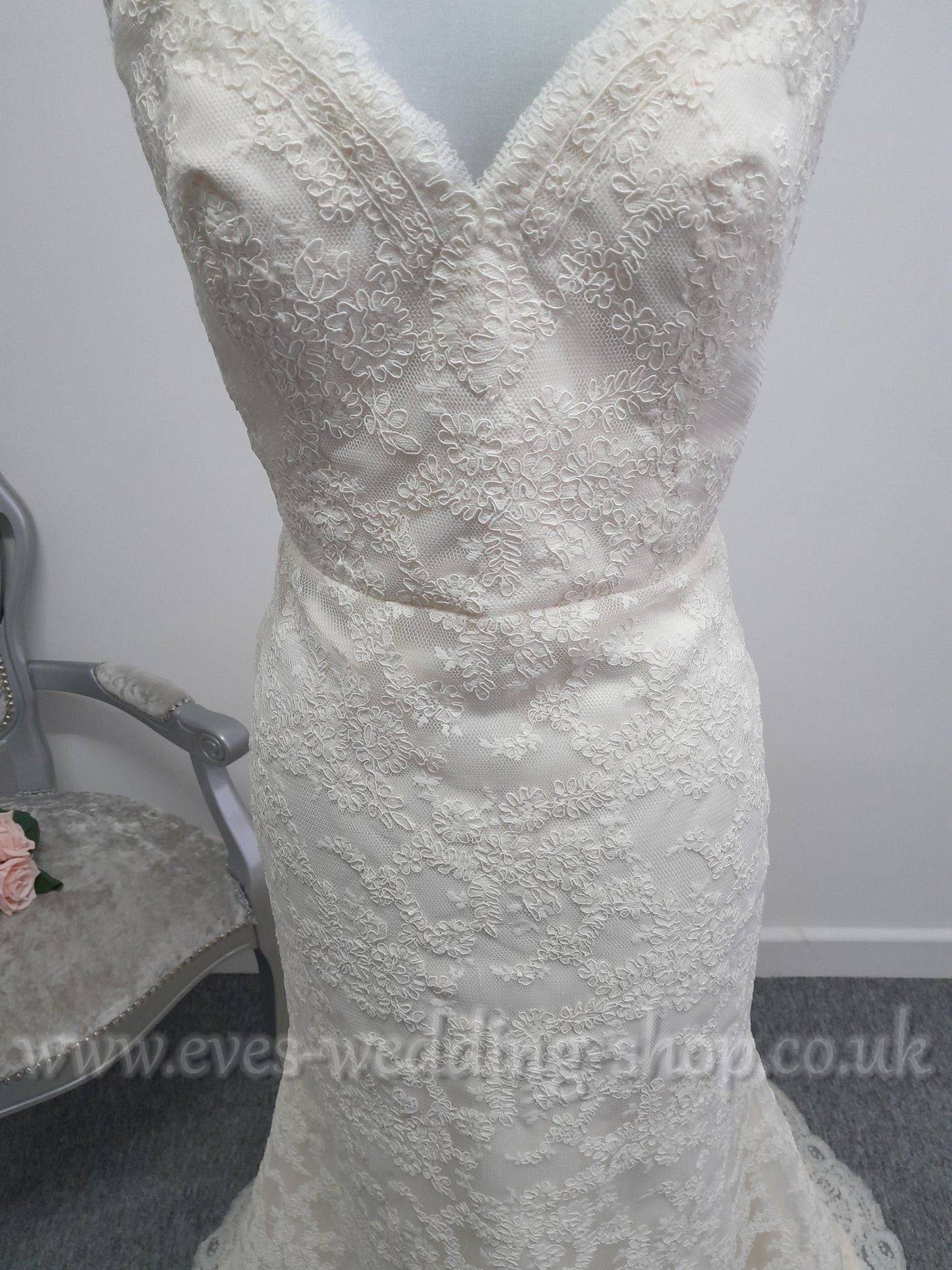 Tara Keely 2306 ivory lace wedding dress size UK 12