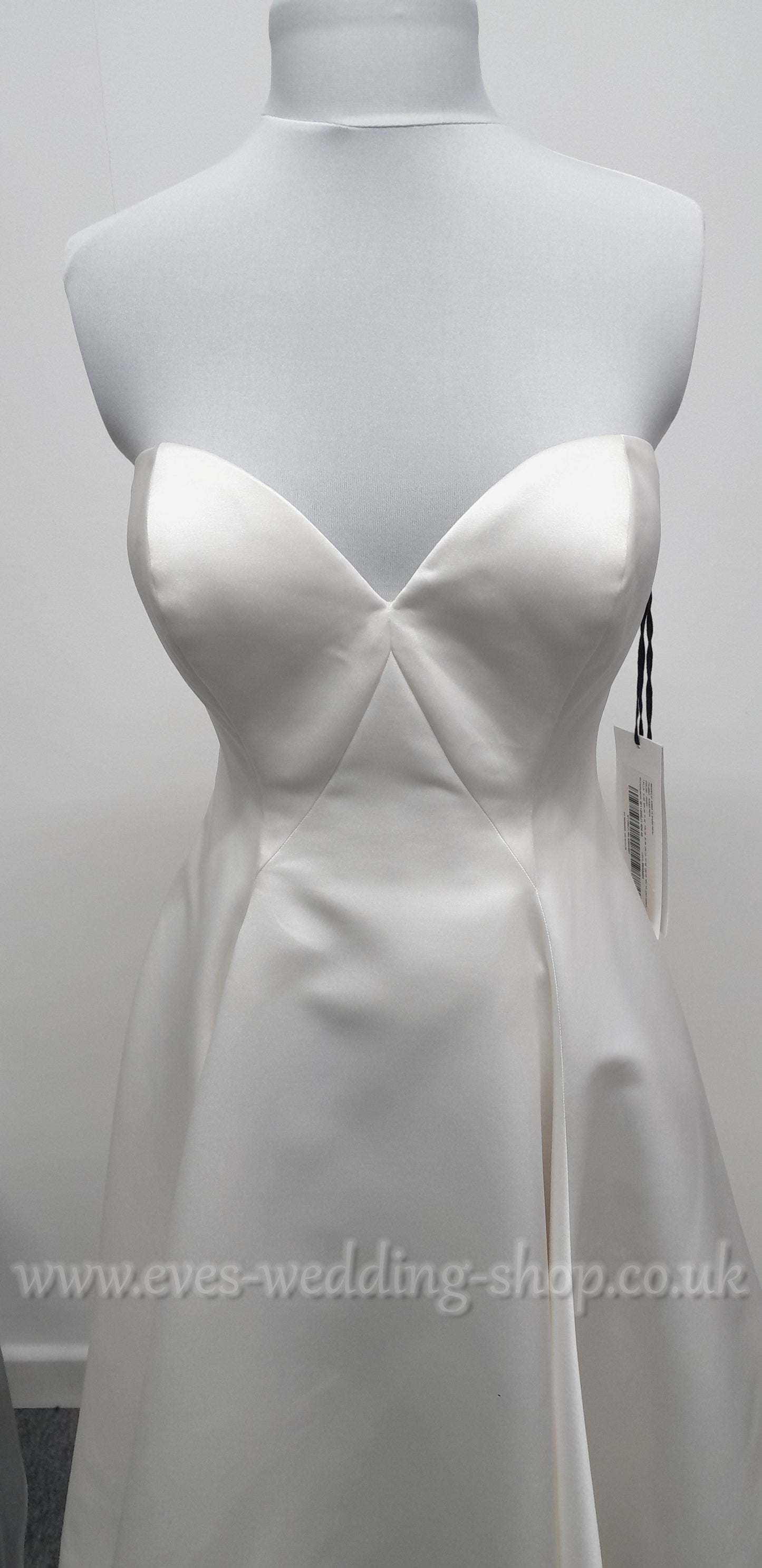 Pronovias Zac Posen Anna ivory high low wedding dress UK 12
