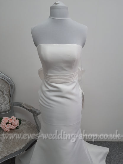 Nicole Milano Afrodite mikado fitted wedding dress UK 8