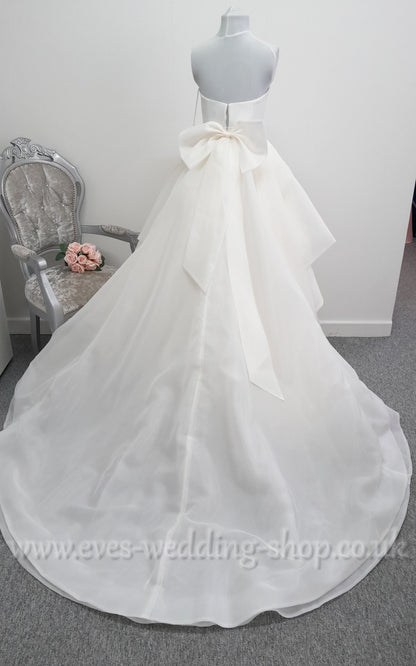 Nicole Milano Afrodite mikado fitted wedding dress UK 8