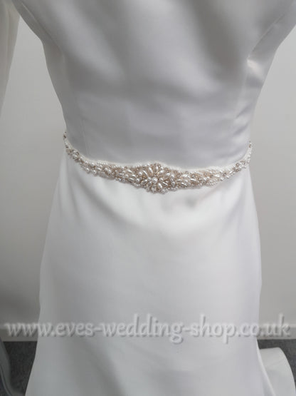 Romantica ivory wedding dress with 3/4 sleeves UK size 8