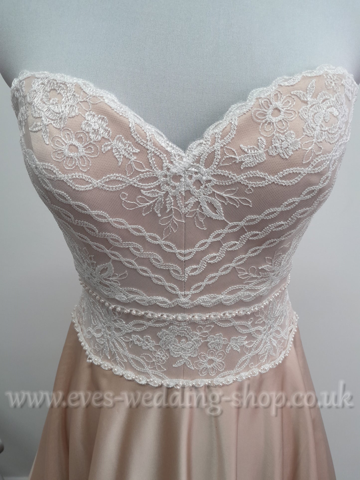 Amanda Wyatt ''Renatta'' mocha ivory A-line wedding dress UK 8