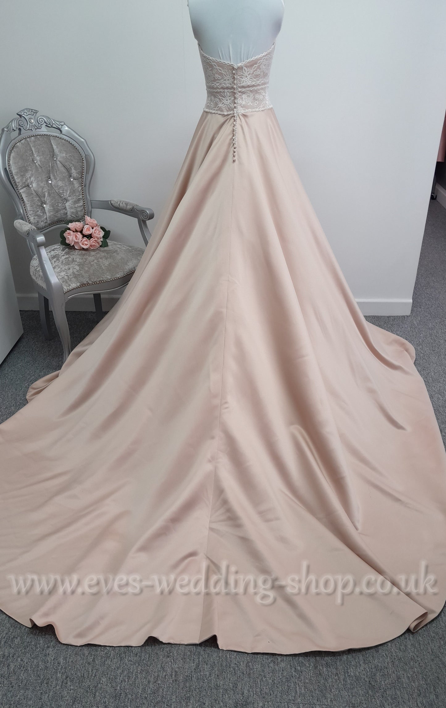 Amanda Wyatt ''Renatta'' mocha ivory A-line wedding dress UK 8