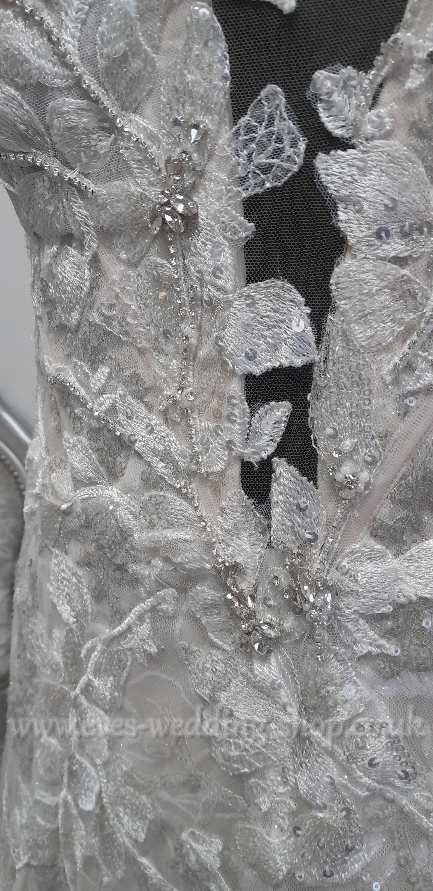 David's bridal Galina ivory champagne wedding dress US 22, UK 24