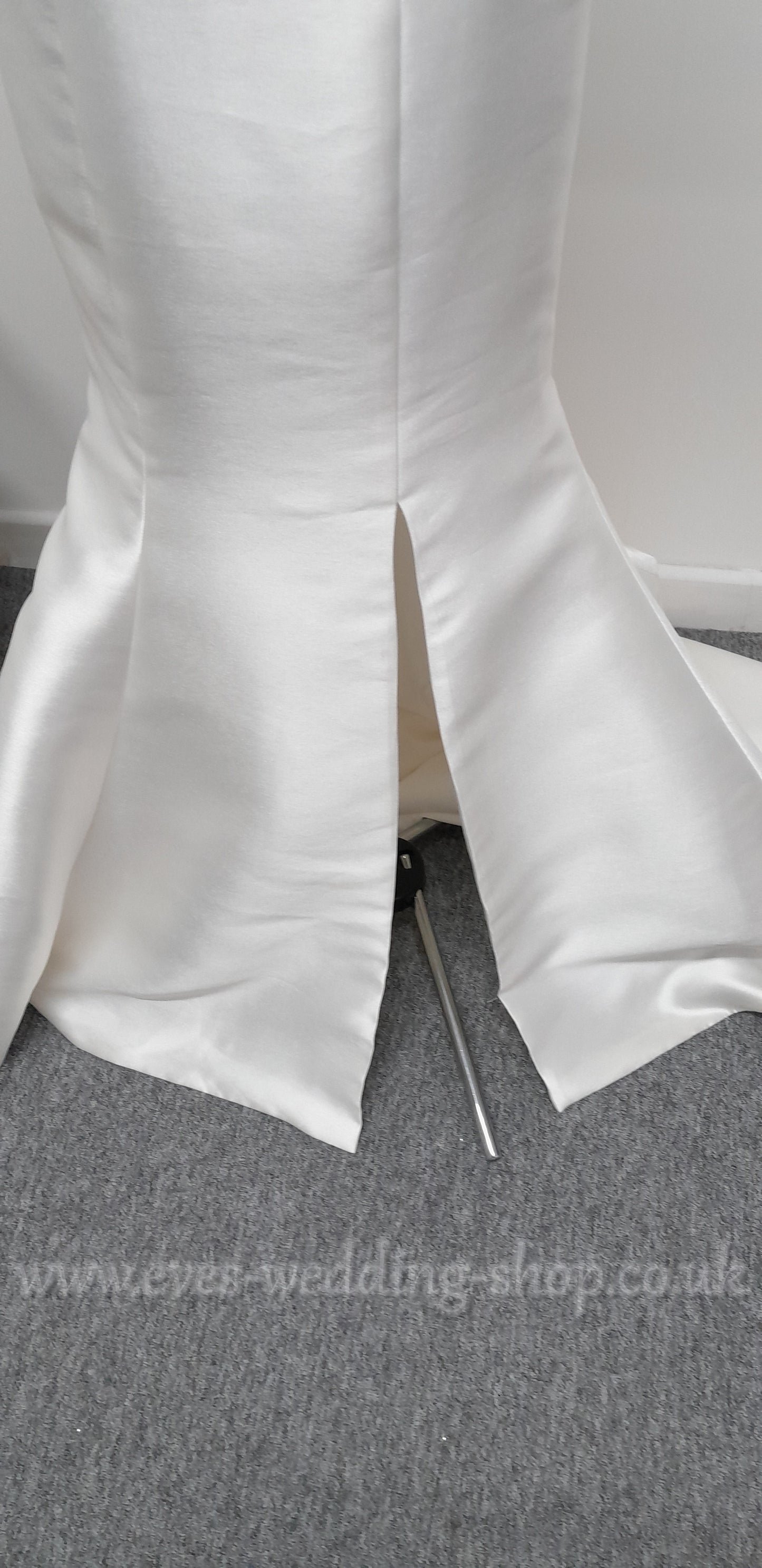 LJ mikado satin off shoulder wedding dress UK 10