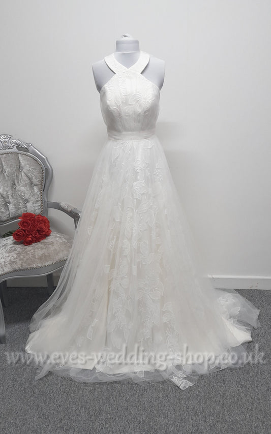 Charlotte Bridal ivory lace wedding dress  UK 10