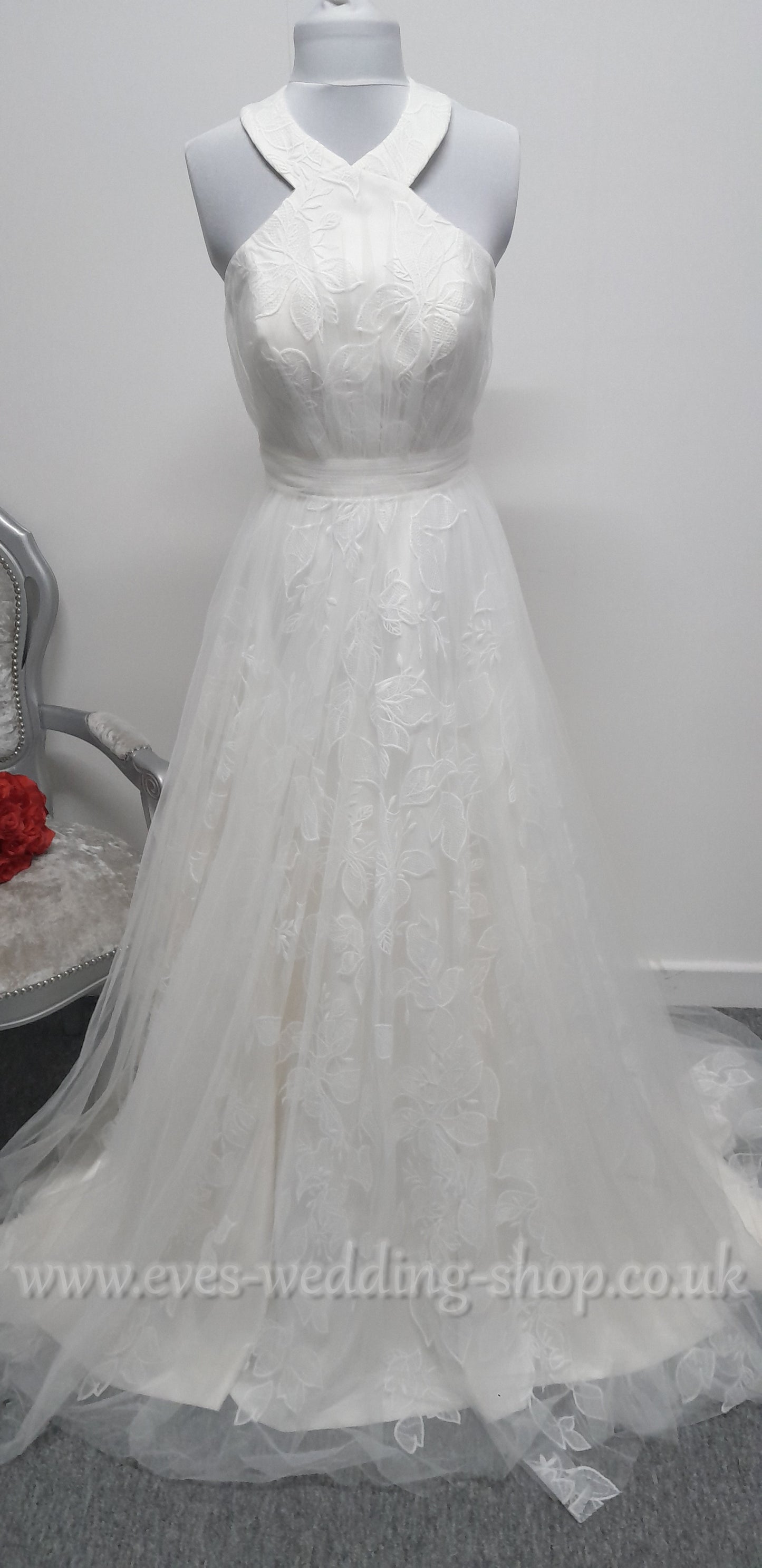 Charlotte Bridal ivory lace wedding dress  UK 10