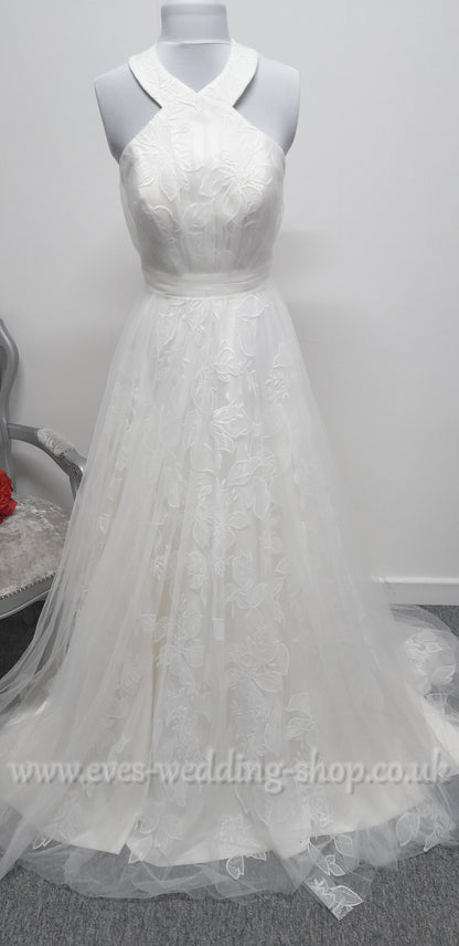 Charlotte Bridal ivory lace wedding dress  UK 10