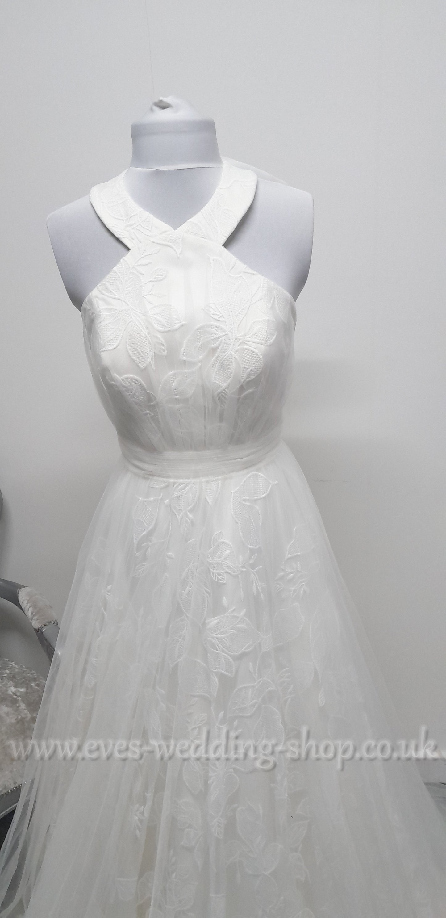 Charlotte Bridal ivory lace wedding dress  UK 10