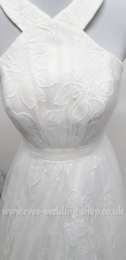 Charlotte Bridal ivory lace wedding dress  UK 10