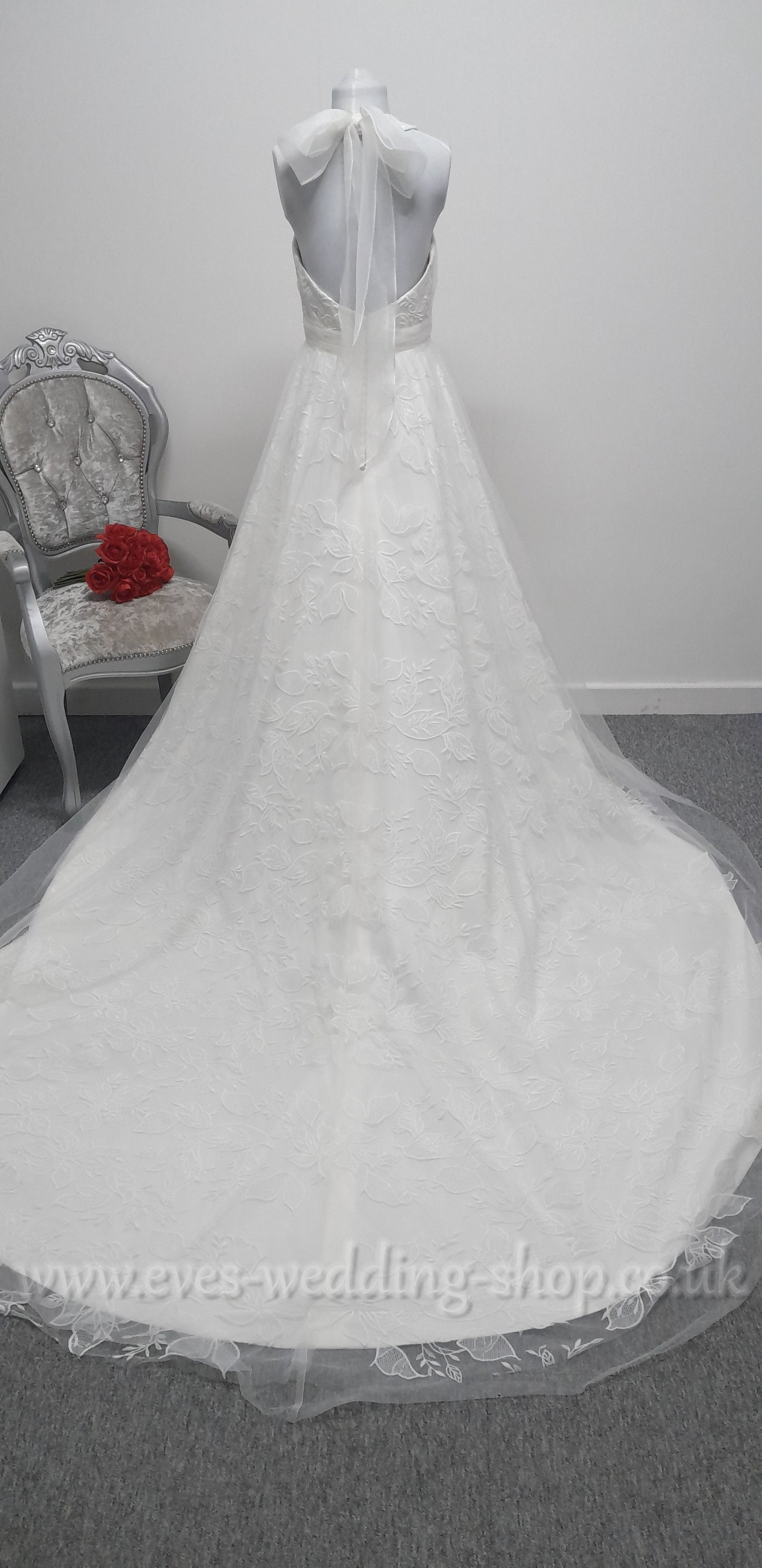 Charlotte Bridal ivory lace wedding dress  UK 10