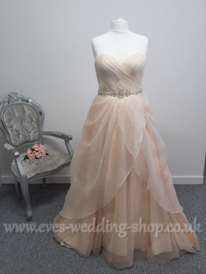 Fairytale Collection rum pink ball gown wedding dress UK 16