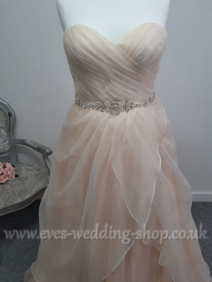 Fairytale Collection rum pink ball gown wedding dress UK 16