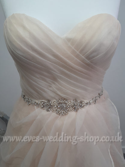 Fairytale Collection rum pink ball gown wedding dress UK 16