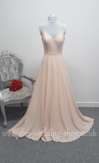 Charlotte Bridal mocha A line wedding dress UK 8