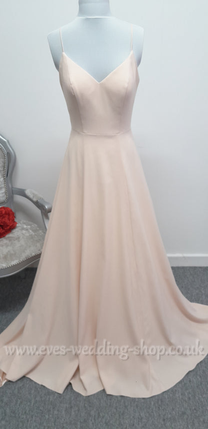Charlotte Bridal mocha A line wedding dress UK 8