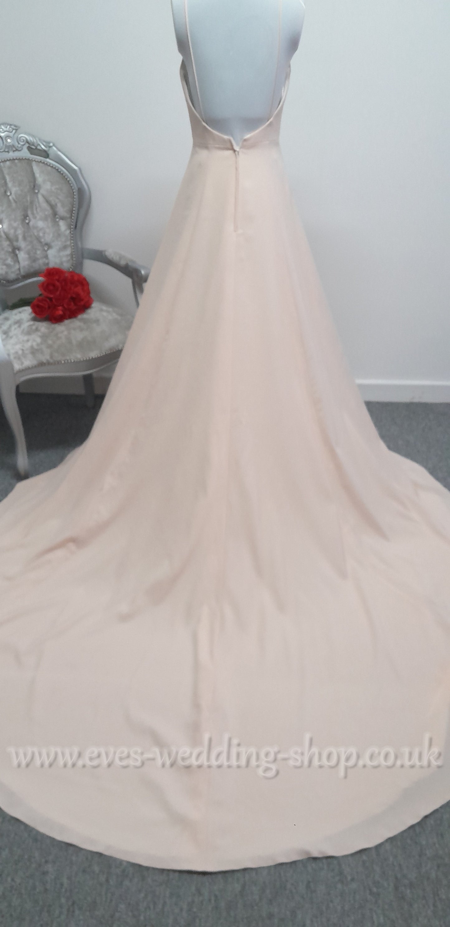 Charlotte Bridal mocha A line wedding dress UK 8