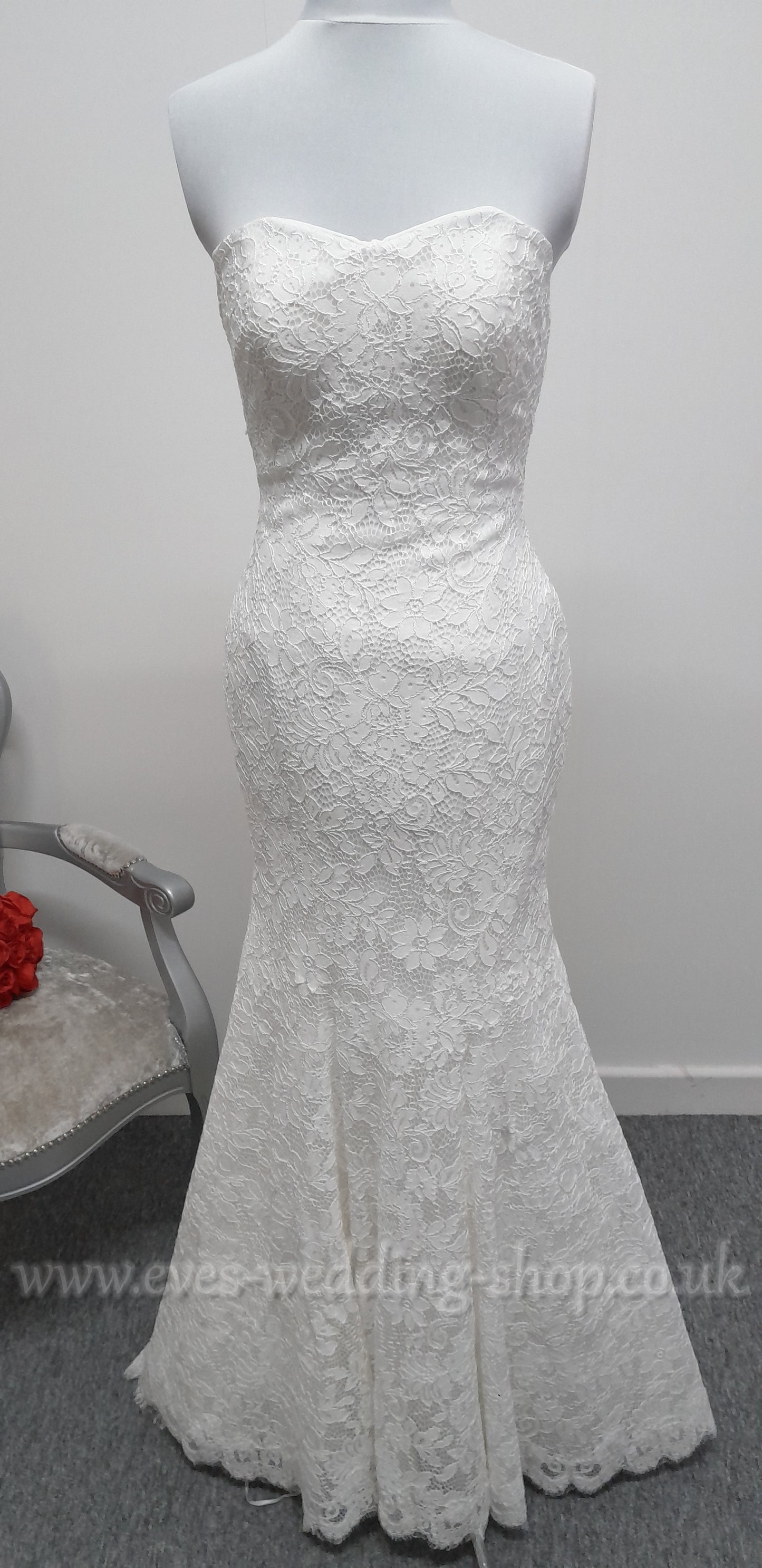 Maggie Sottero Linley Ivory lace wedding dress UK 6