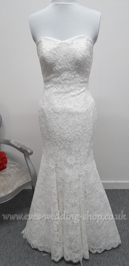 Maggie Sottero Linley Ivory lace wedding dress UK 6