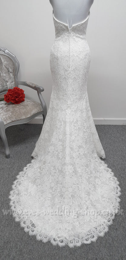 Maggie Sottero Linley Ivory lace wedding dress UK 6