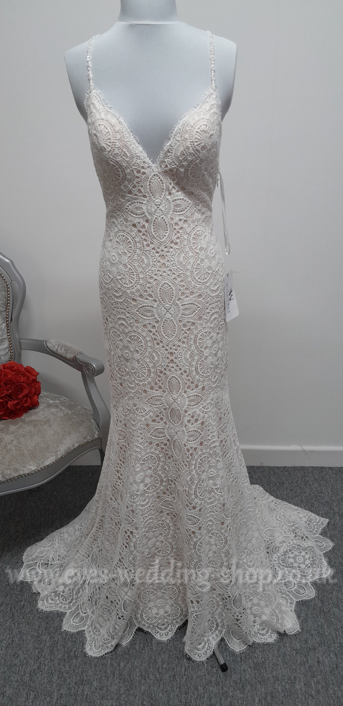 Wilderly bride ''Adelaide'' ivory champagne wedding dress UK 8
