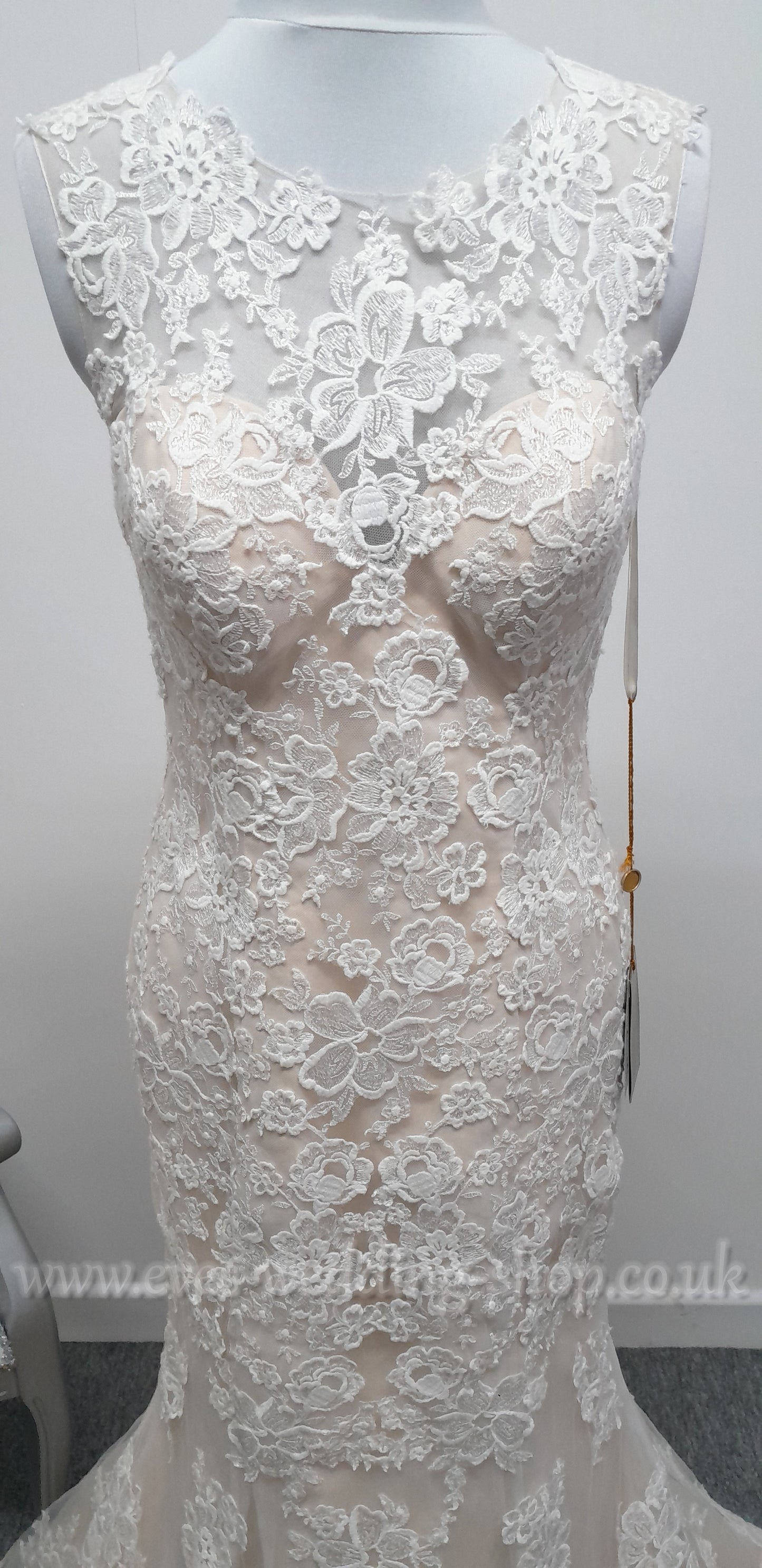 Demetrios 757 nude/ivory wedding dress  UK 8