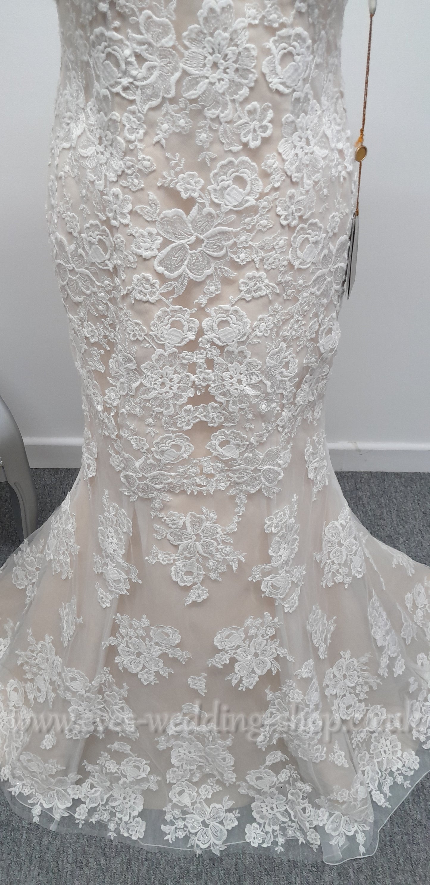 Demetrios 757 nude/ivory wedding dress  UK 8
