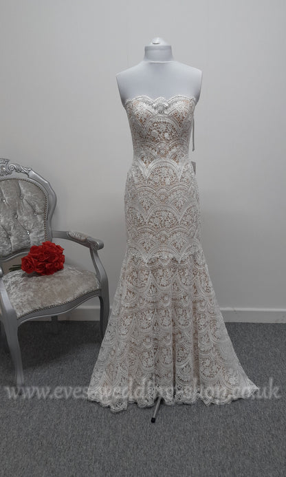 Wtoo Arliss ivory nude wedding dress UK 10