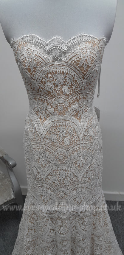 Wtoo Arliss ivory nude wedding dress UK 10