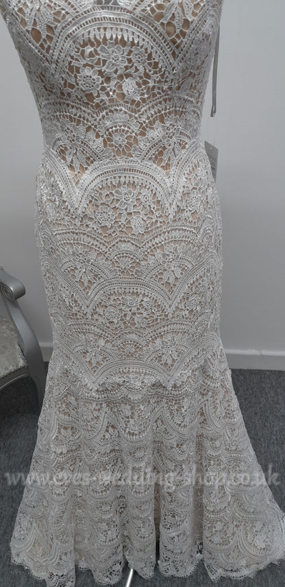 Wtoo Arliss ivory nude wedding dress UK 10