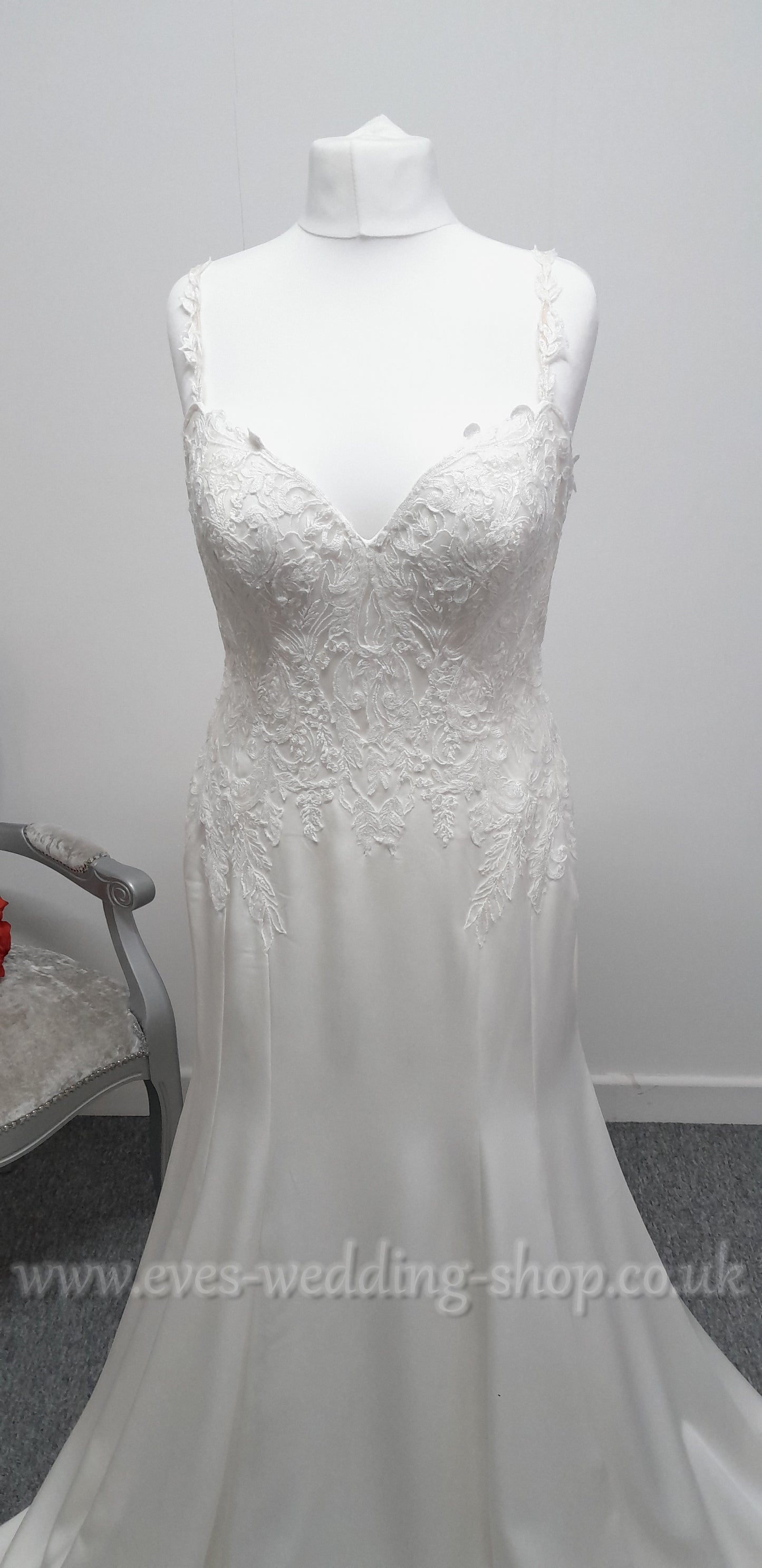 Rebecca Ingram ''Joyce''  ivory crepe wedding dress UK 18