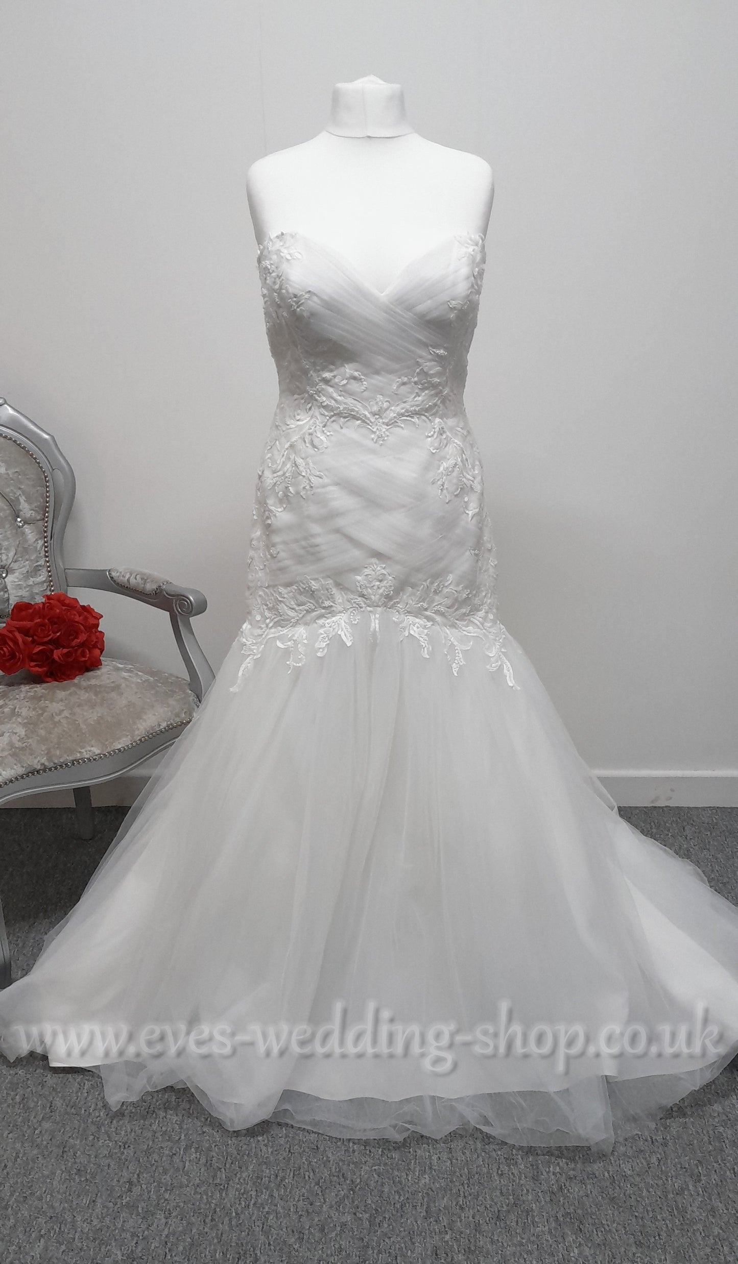 Rebecca Ingram ''Georgia'' ivory wedding dress UK 22