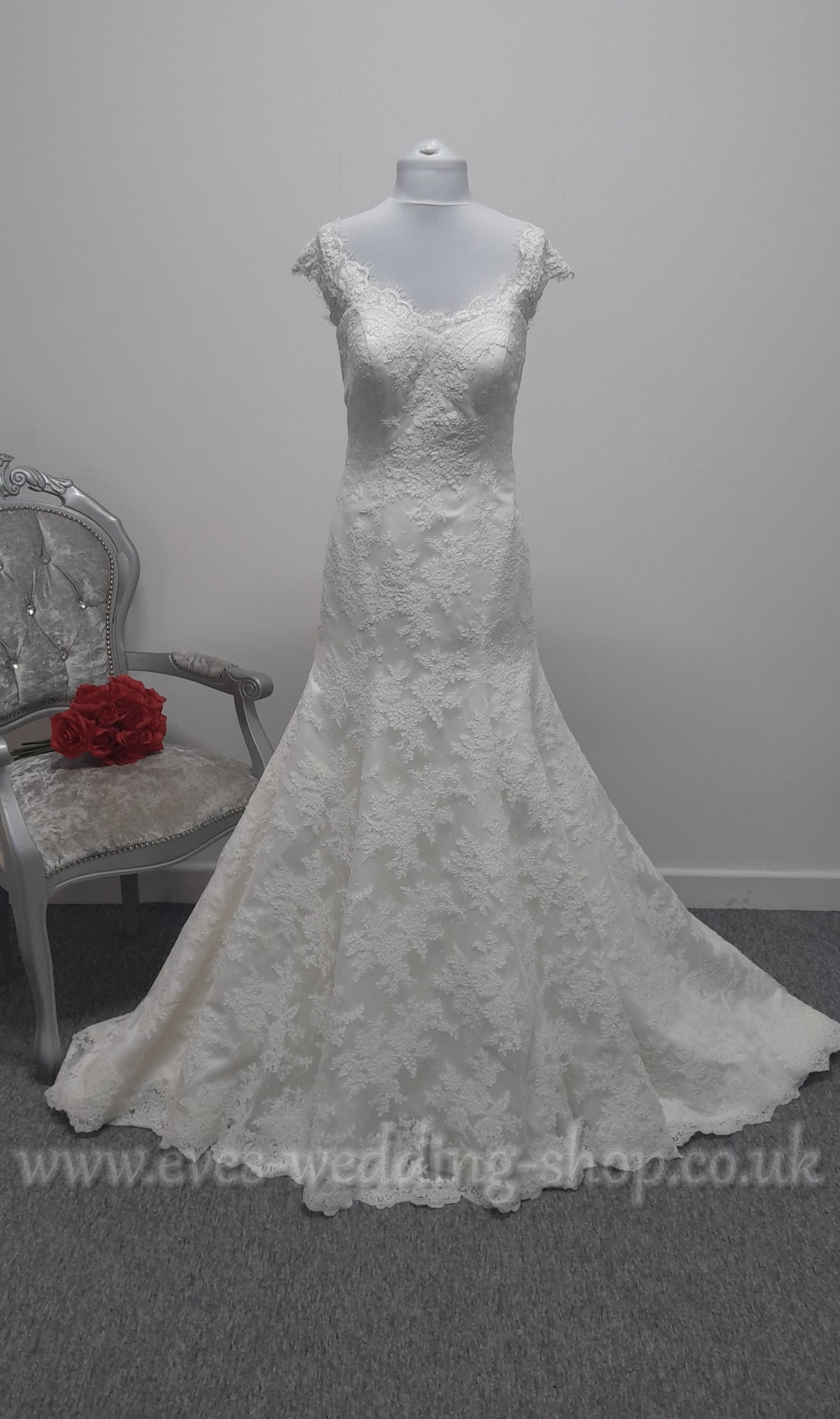 Anna Lizh ivory lace wedding dress UK 14