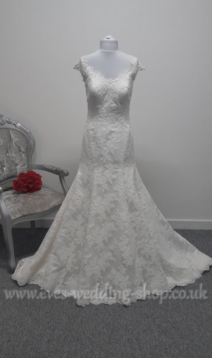 Anna Lizh ivory lace wedding dress UK 14