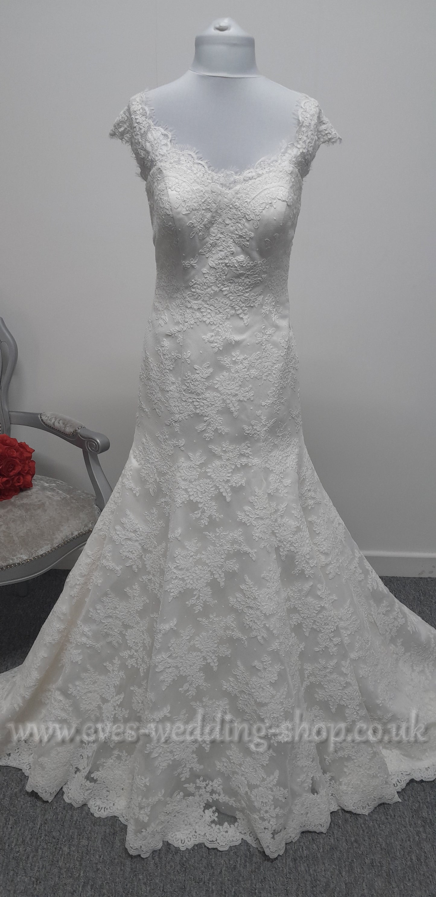 Anna Lizh ivory lace wedding dress UK 14
