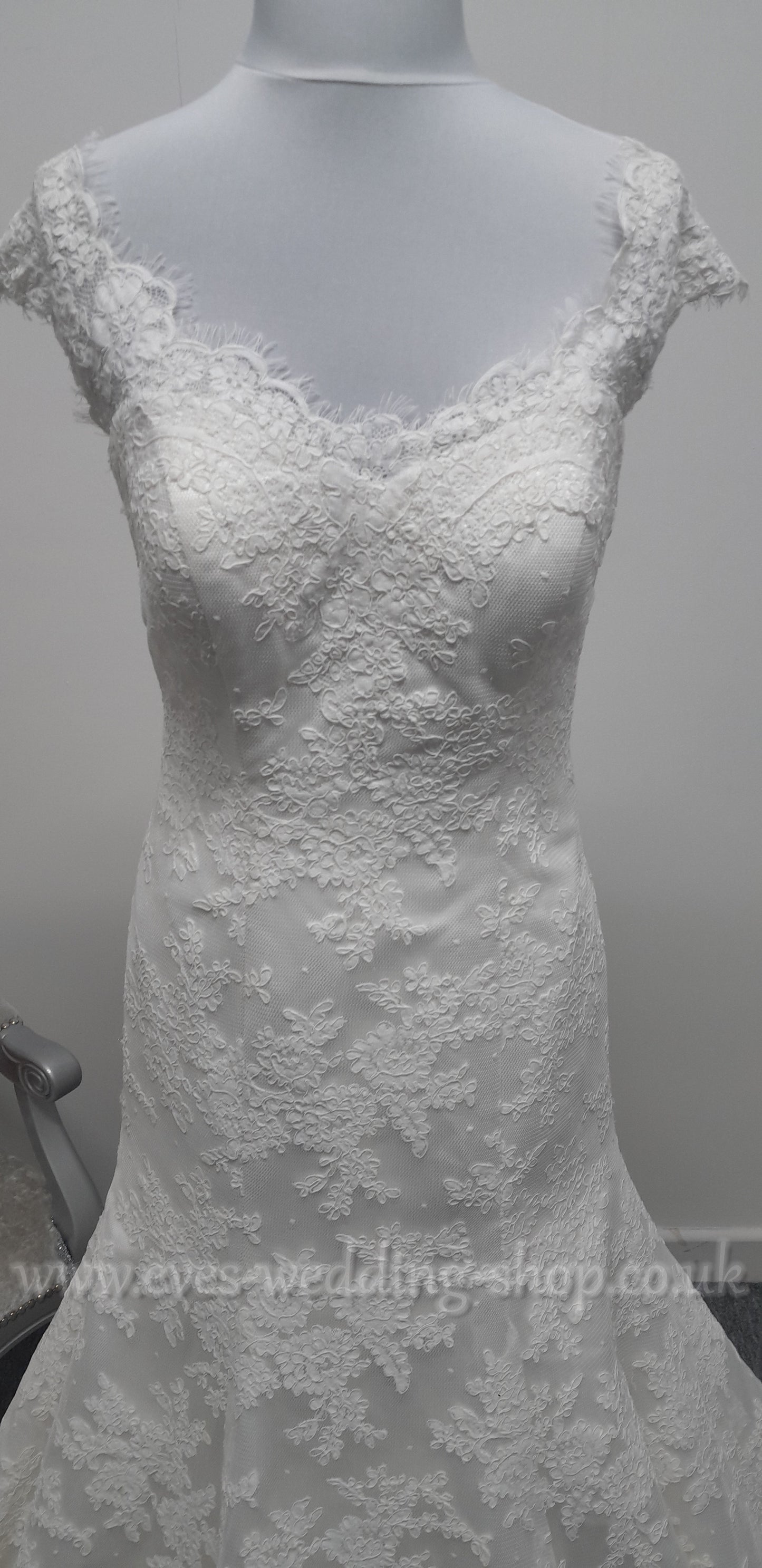 Anna Lizh ivory lace wedding dress UK 14