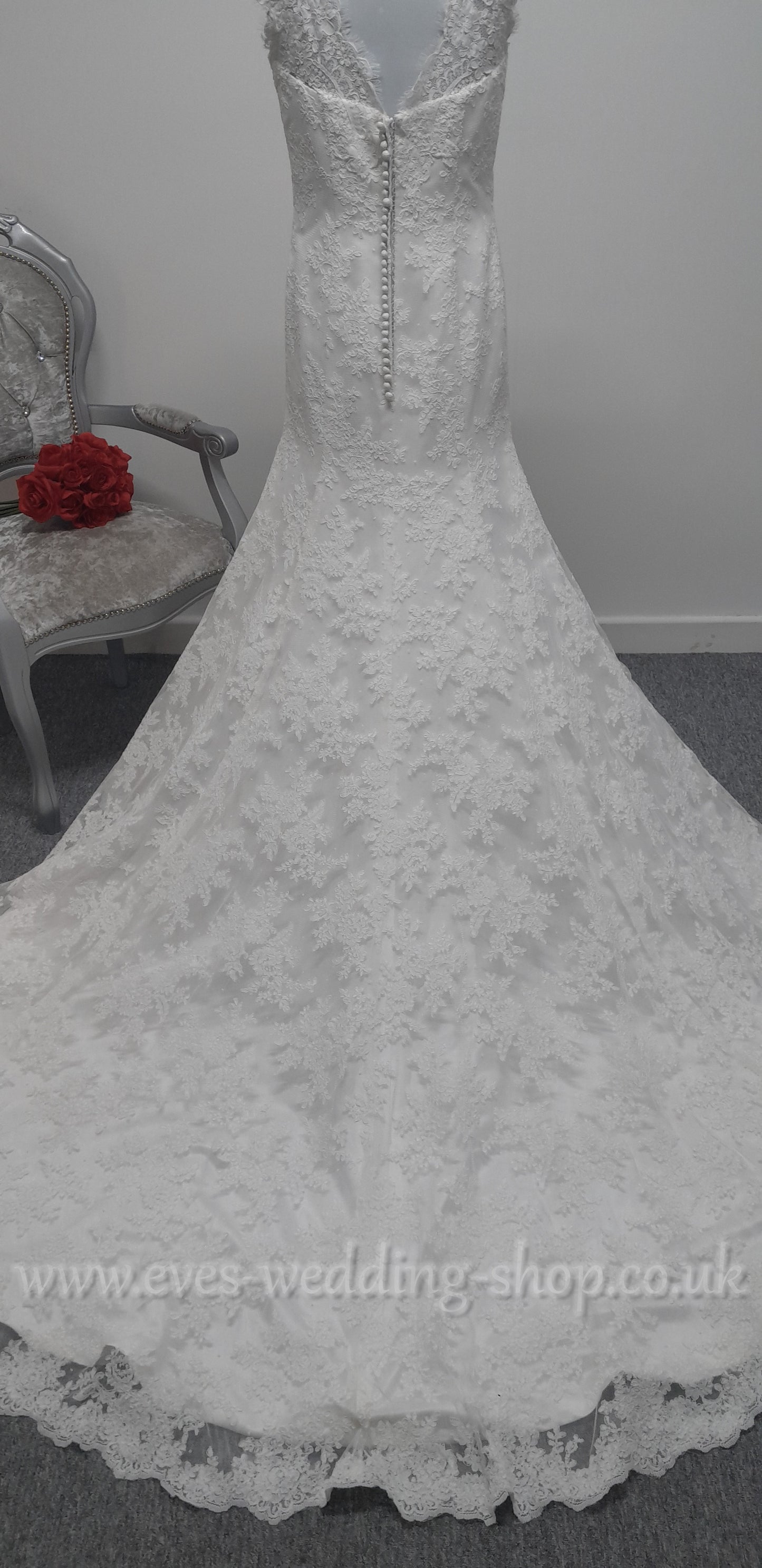 Anna Lizh ivory lace wedding dress UK 14