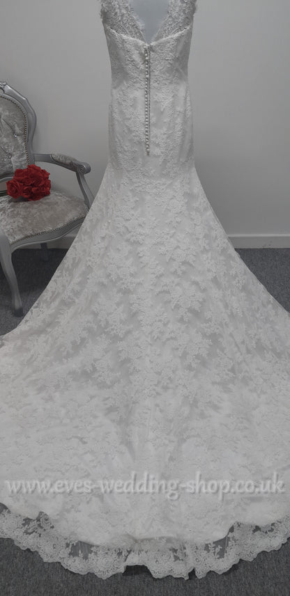 Anna Lizh ivory lace wedding dress UK 14