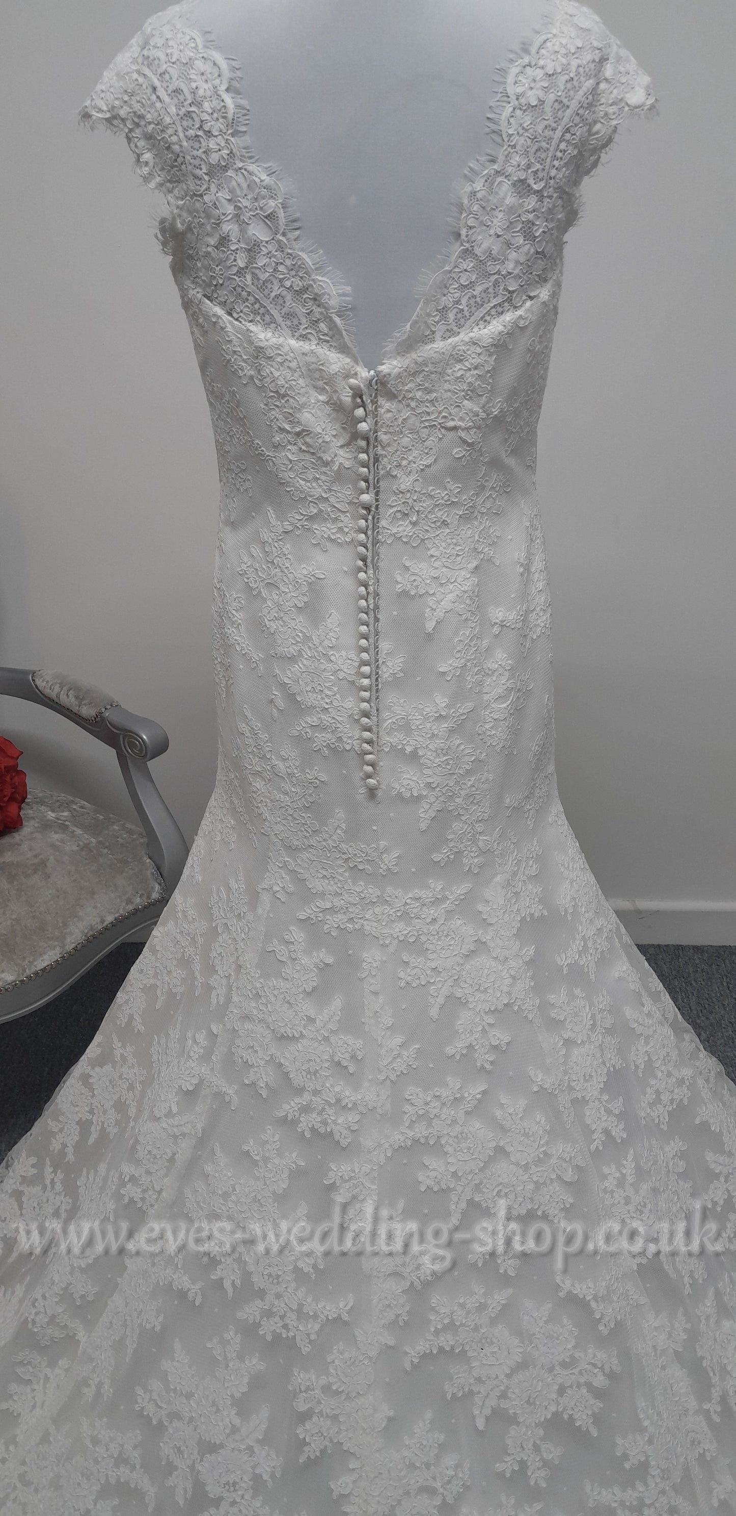 Anna Lizh ivory lace wedding dress UK 14