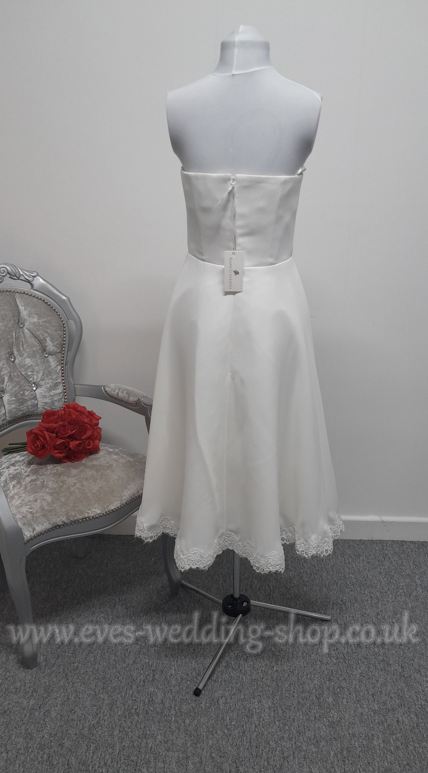 Bianco Evento  short ivory wedding dress EU 38 , UK10